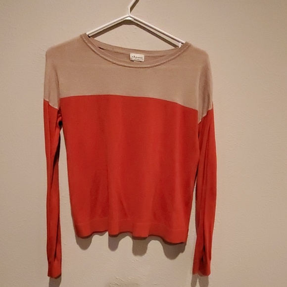 Tan and Orange Sweater - Picture 1 of 2